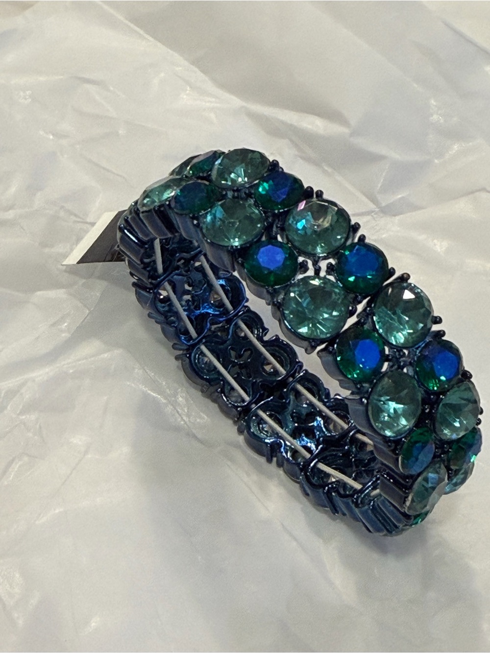 INC International Concepts - Metallic mixed stone stretch bracelet